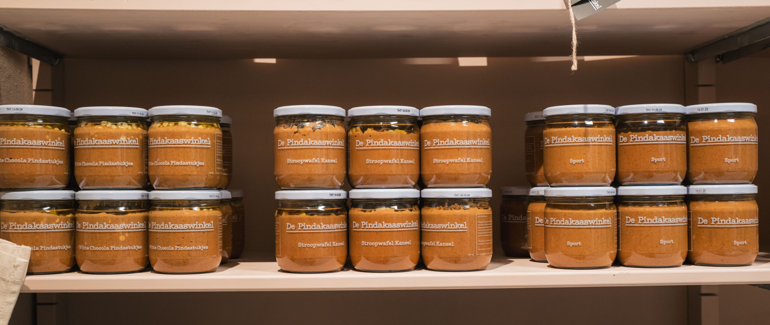 Pindakaaswinkel gehele assortiment pindakaas